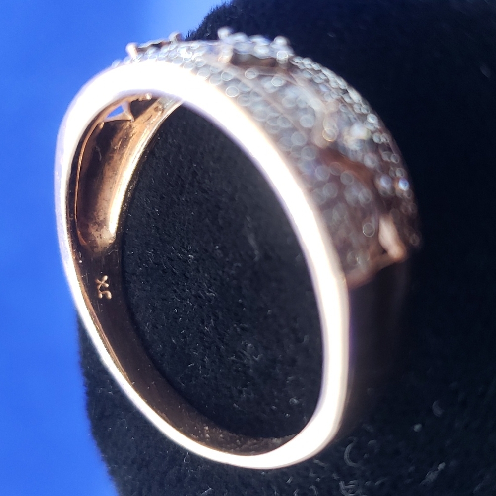 Rose gold diamond anniversary band - Picture 6 of 8